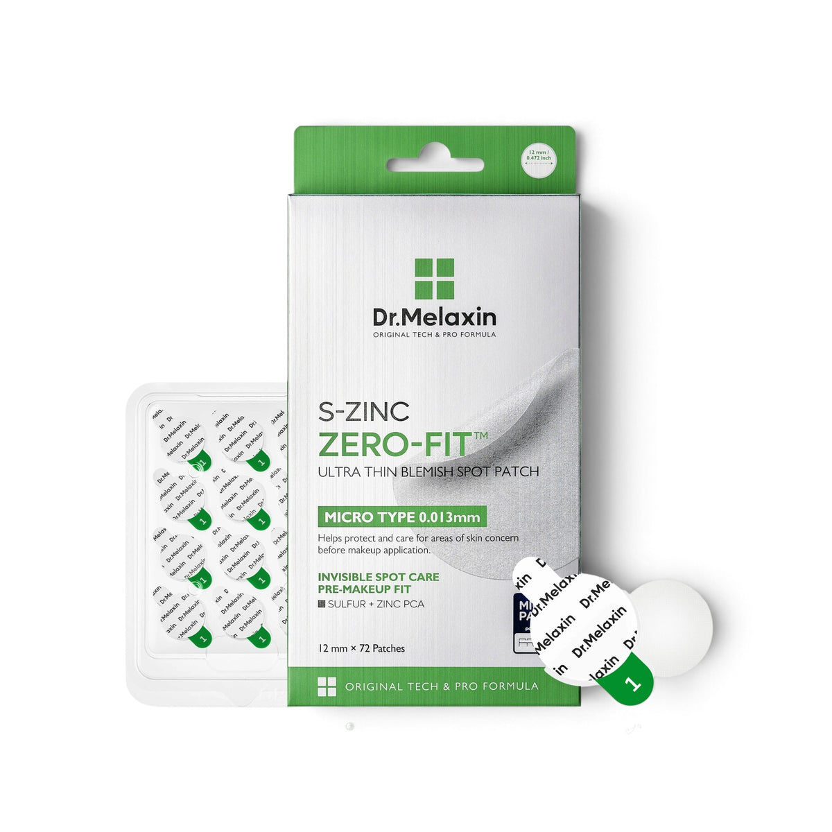 Dr. Melaxin S-Zinc Zero-Fit Ultra Thin Spot Patch (72 Patches)