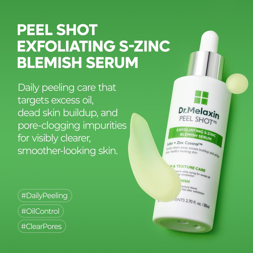 Dr. Melaxin Peel Shot Exfoliating S-Zinc Blemish Serum 80ml