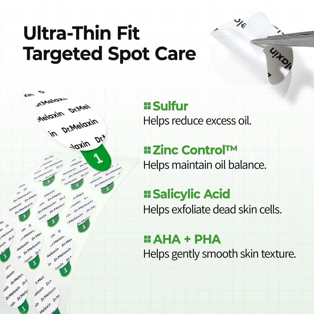 Dr. Melaxin S-Zinc Zero-Fit Ultra Thin Spot Patch (72 Patches)
