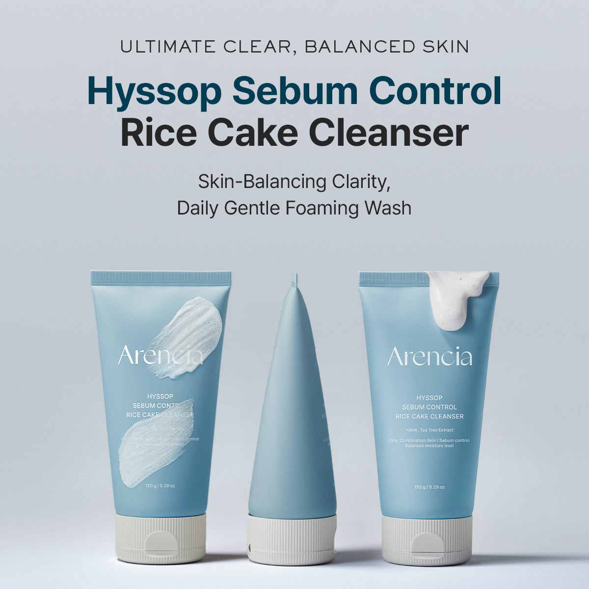 ARENCIA Hyssop Sebum Control Rice Cake Cleanser 150g