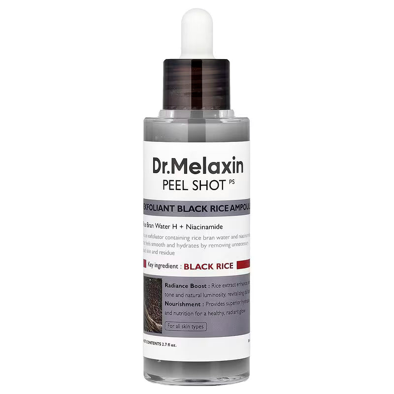 DR MELAXIN - PEEL SHOT EXFOLIATING BLACK RICE AMPOULE 80ml