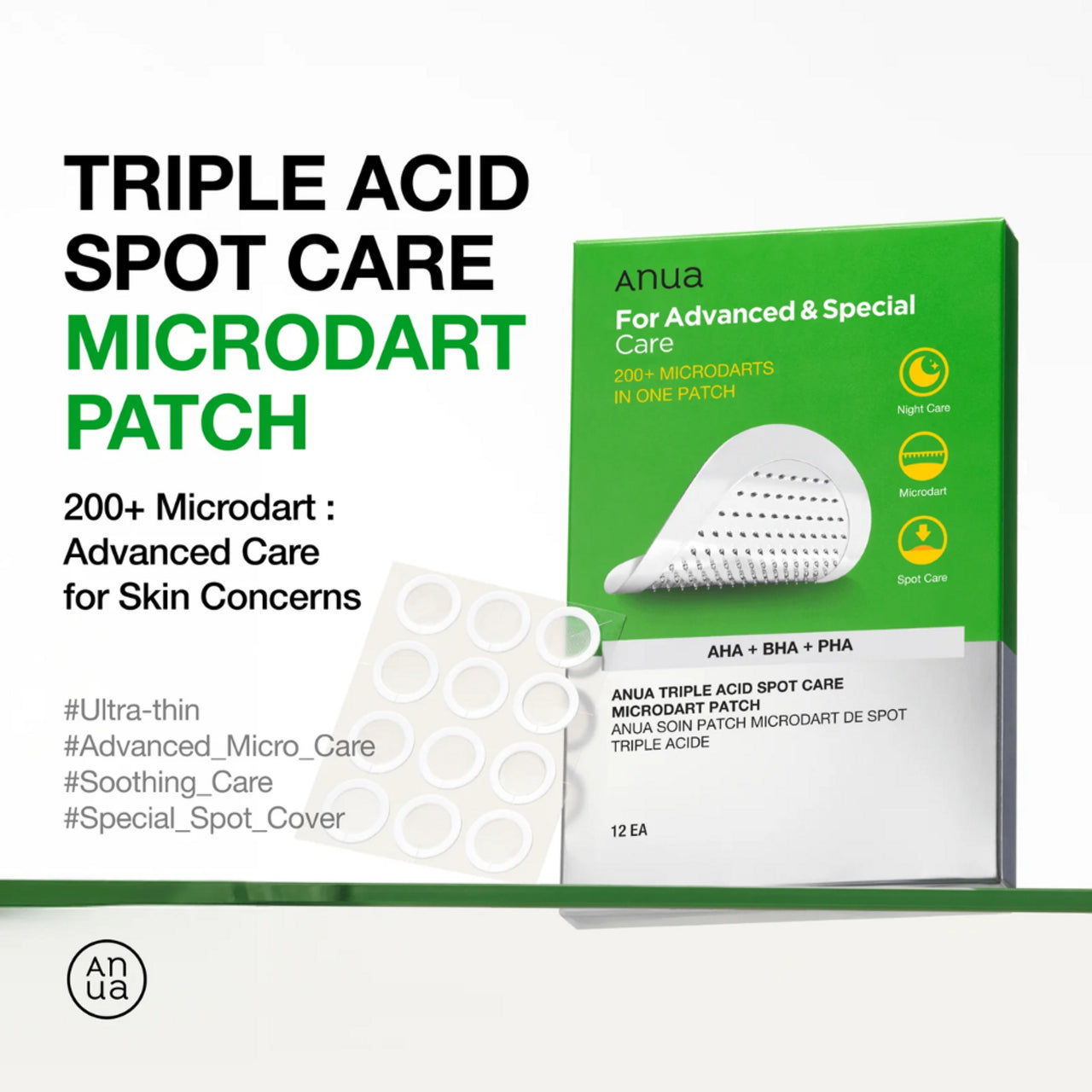 ANUA Triple Acid Spot Care Microdart Patch 12pcs / Pack