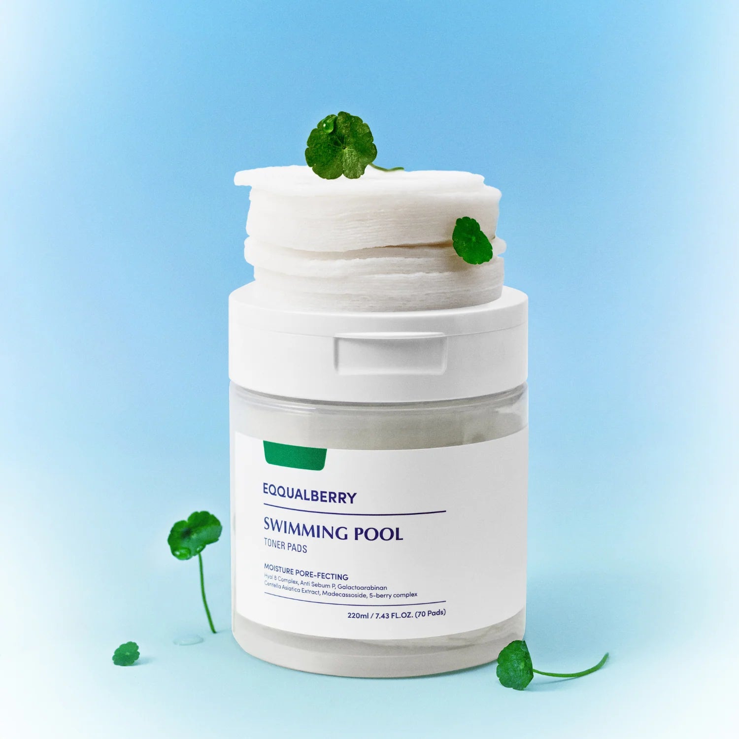 EQQUALBERRY – Swimming Pool Toner Pads 220ml / 70 Pads