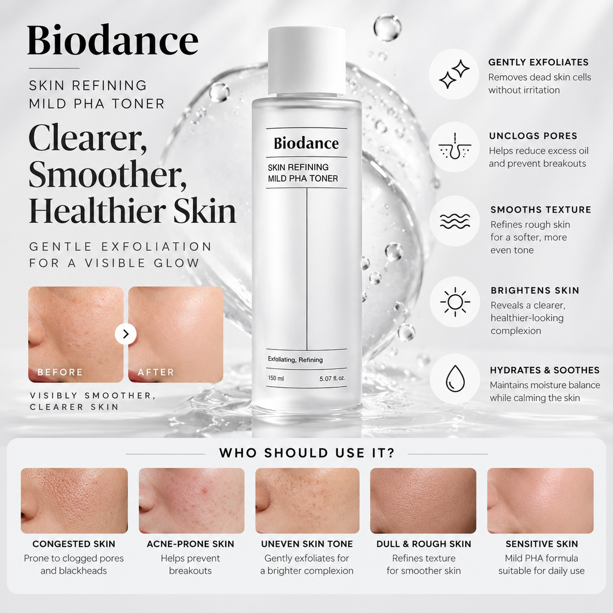 Biodance Skin Refining Mild PHA Toner 150ml