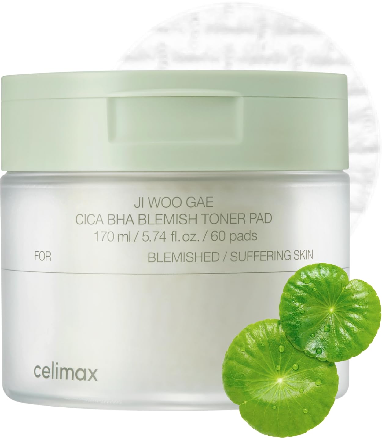 Celimax Ji Woo Gae Cica BHA Blemish Toner Pad 60 Pads / 170ml