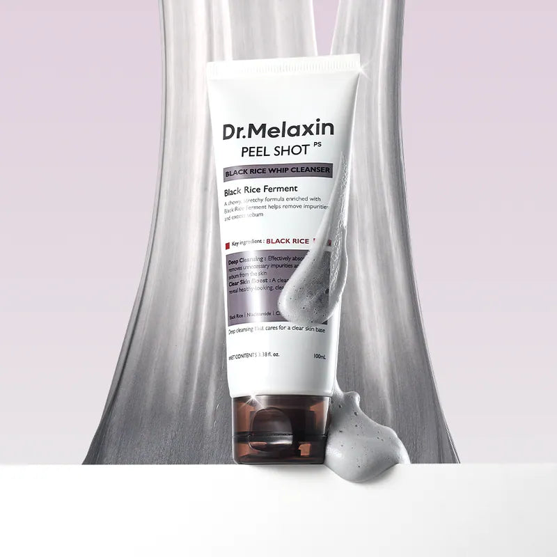 Dr. Melaxin Peel Shot Black Rice Whip Cleanser 100ml