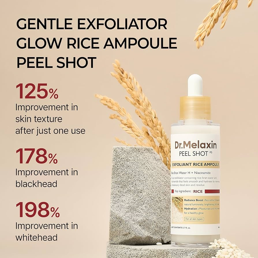 DR MELAXIN - PEEL SHOT EXFOLIATING WHITE RICE AMPOULE 80ml