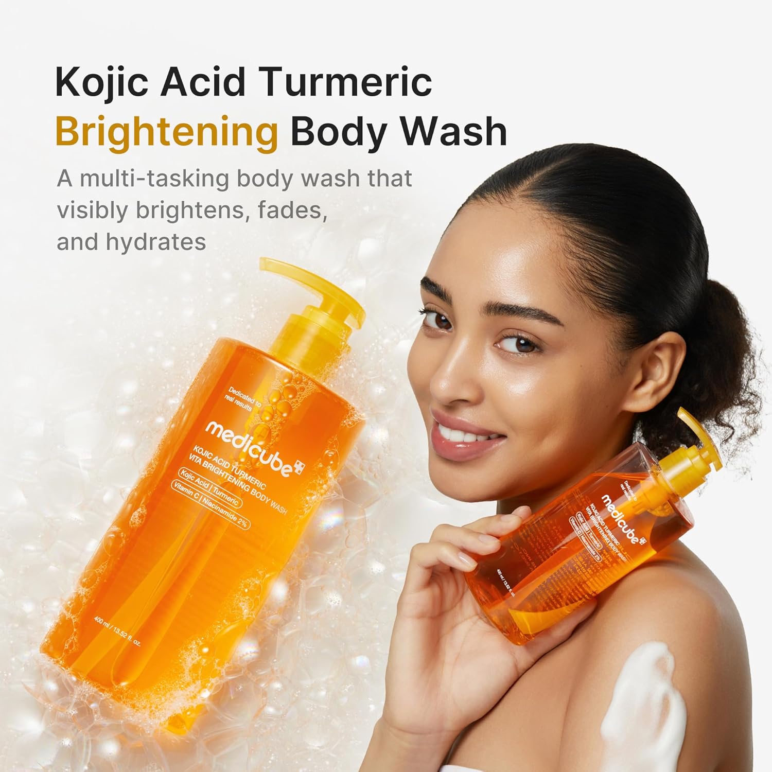 MEDICUBE - KOJIC ACID TURMERIC VITA BRIGHTENING BODY WASH 400ml