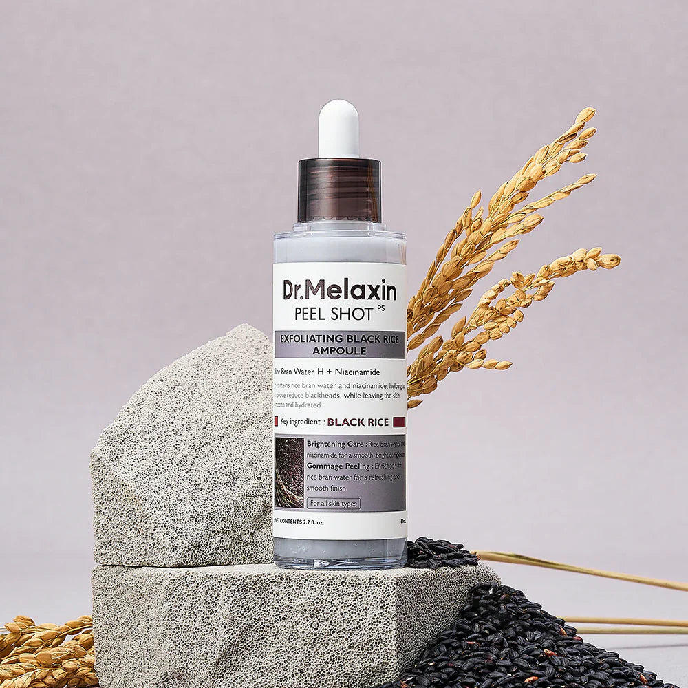 DR MELAXIN - PEEL SHOT EXFOLIATING BLACK RICE AMPOULE 80ml