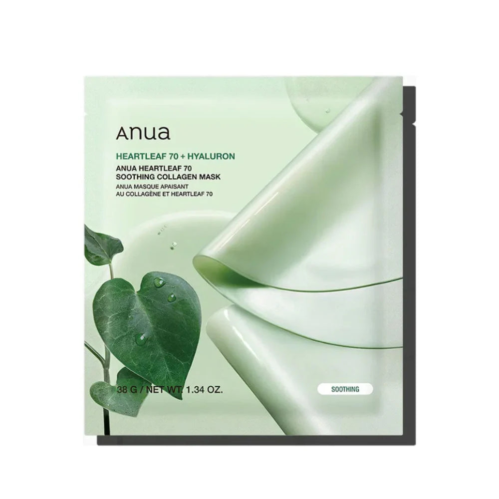 ANUA - Heartleaf 70 Soothing Collagen Mask 38g x 4 Mask