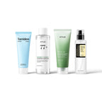 Combination Skin Bundle: Anua Heartleaf Quercetinol Pore Deep Cleansing Foam, Anua Heartleaf 77% Soothing Toner, COSRX Advanced Snail 96 Mucin Power Essence and Torriden Dive-In Low Molecular Hyaluronic Acid Cream