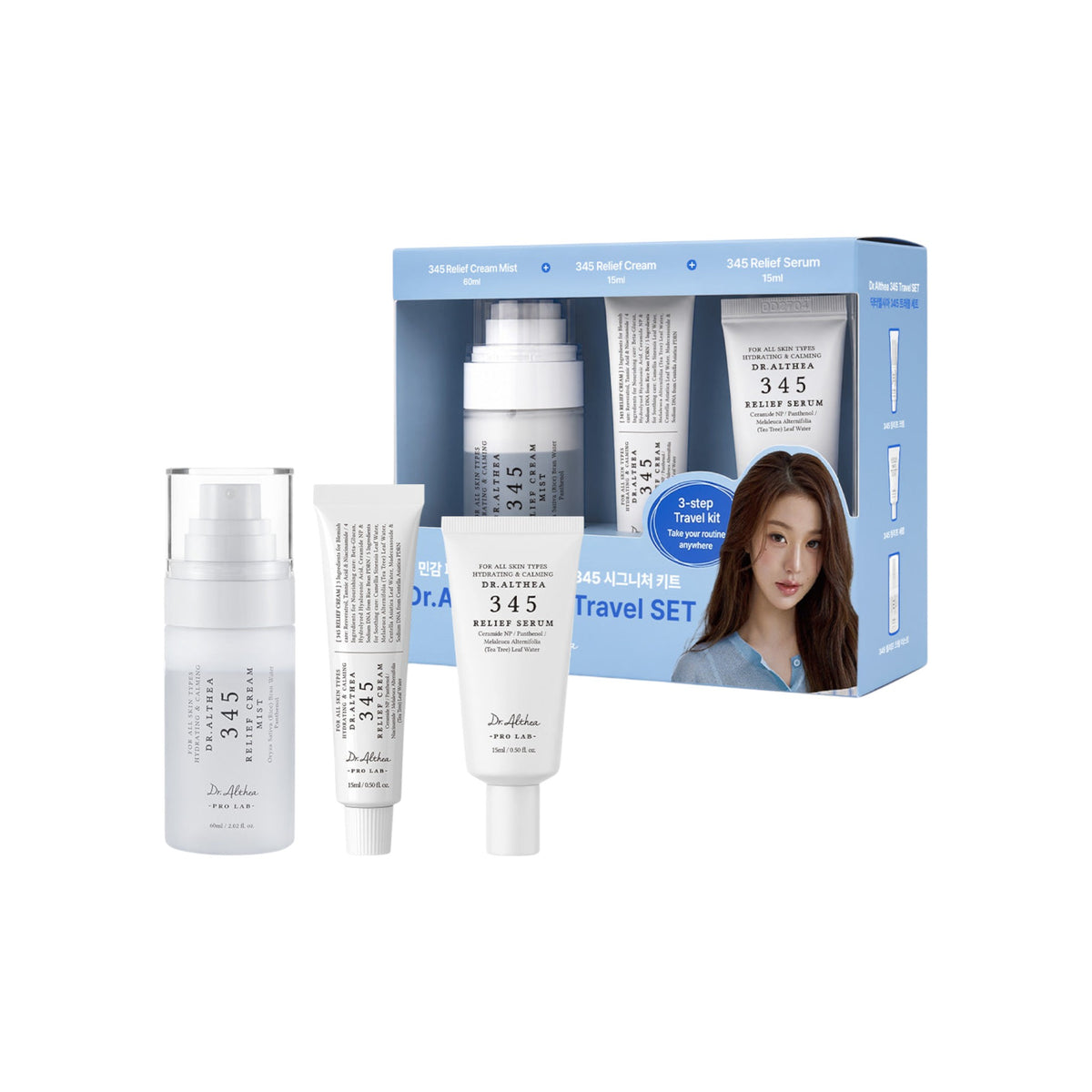 Dr. Althea 345 Travel Set - Mist, Serum & Cream