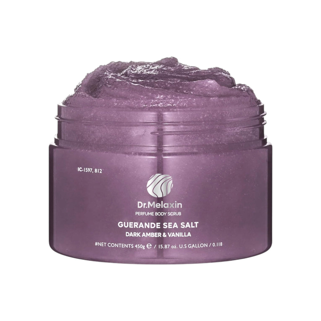 DR MELAXIN - Guerande Sea Salt Perfume Body Scrub Dark Amber & Vanilla 450g