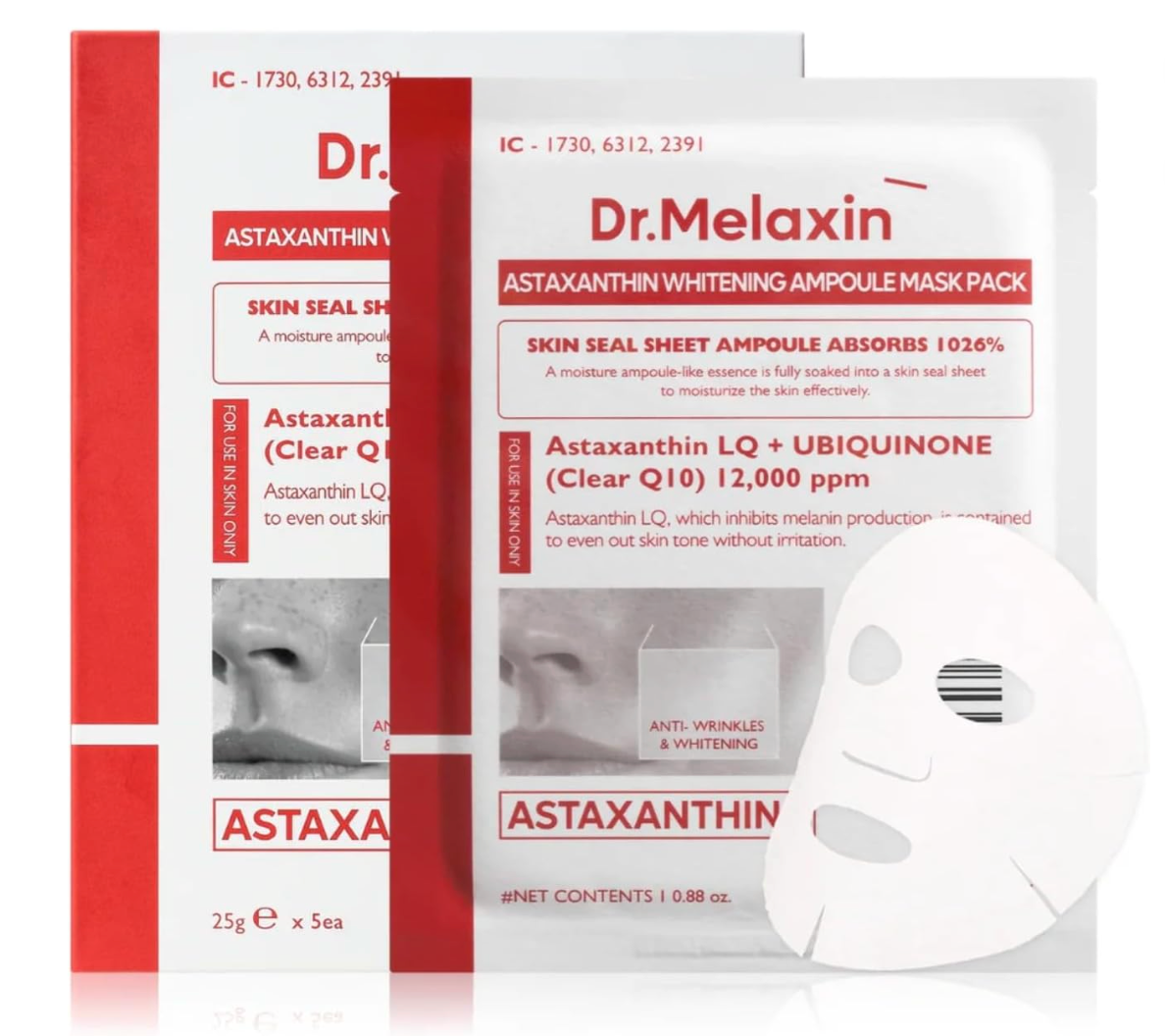 DR MELAXIN - TX-ASTAXANTHIN BRIGHTENING SERUM MASK 25GX5EA
