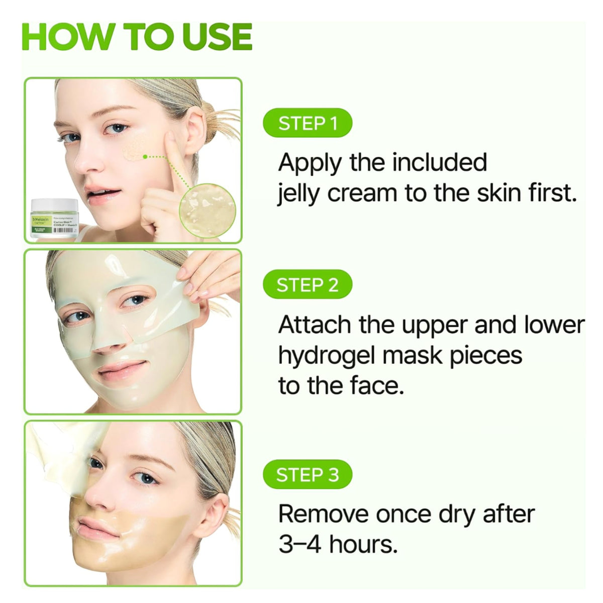 DR MELAXIN - Cactox Pore Relief Jelly Cream Hydrogel Mask 34gX4ea – image 2