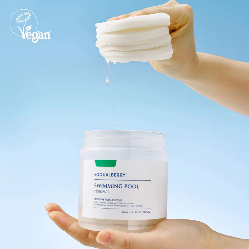 EQQUALBERRY – Swimming Pool Toner Pads 220ml / 70 Pads