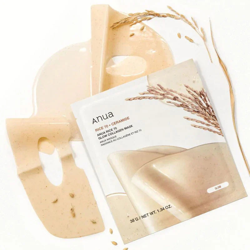 ANUA - Rice 70 Glow Collagen Mask 38g x 4 Mask