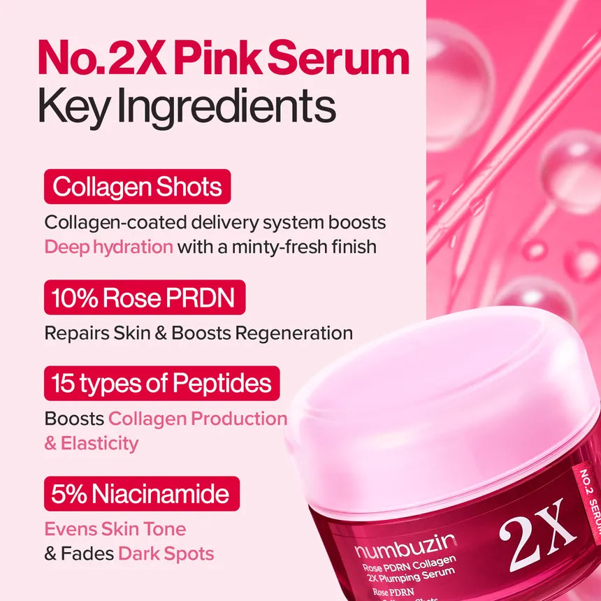 NUMBUZIN No.2 Rose PDRN 2X Plumping Serum 30ml
