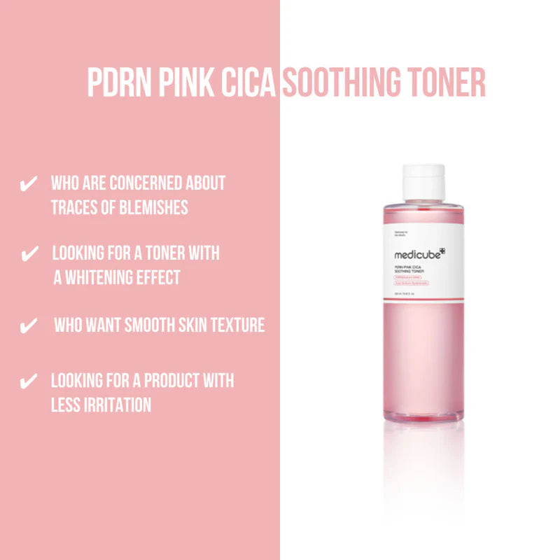 MEDICUBE PDRN Pink Cica Soothing Toner – 250 ml