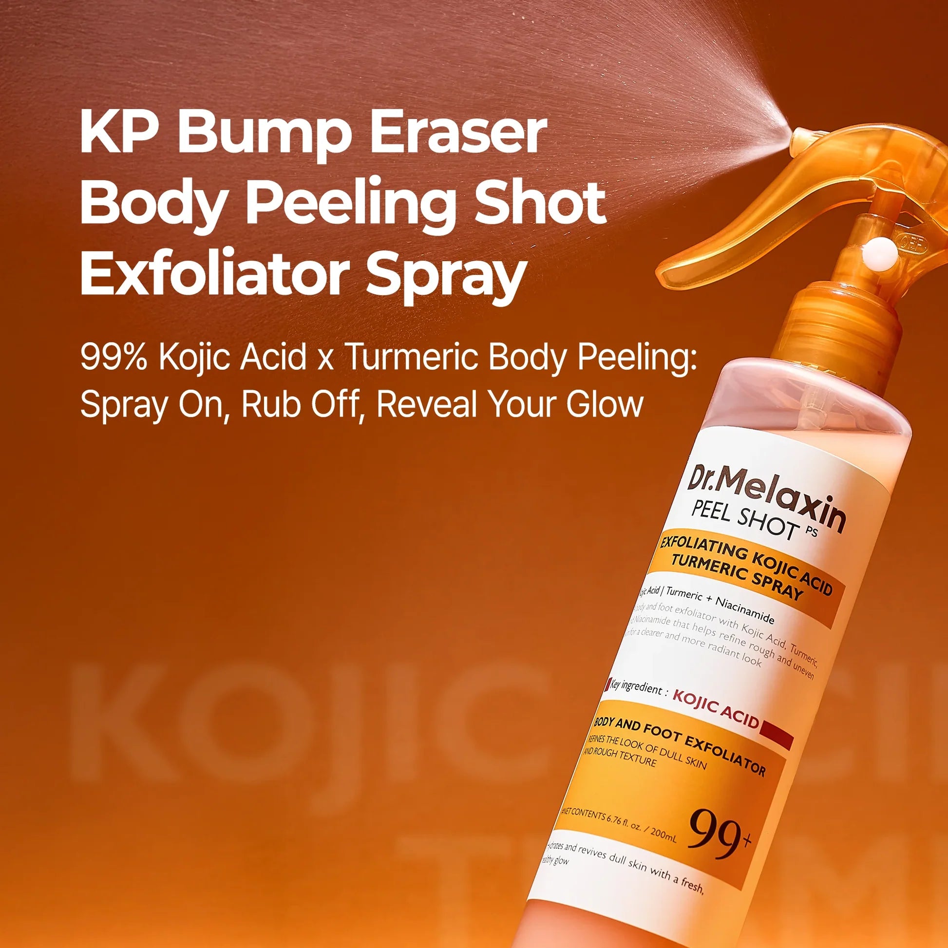 DR MELAXIN - PEEL SHOT EXFOLIATING KOJIC ACID TURMERIC SPRAY