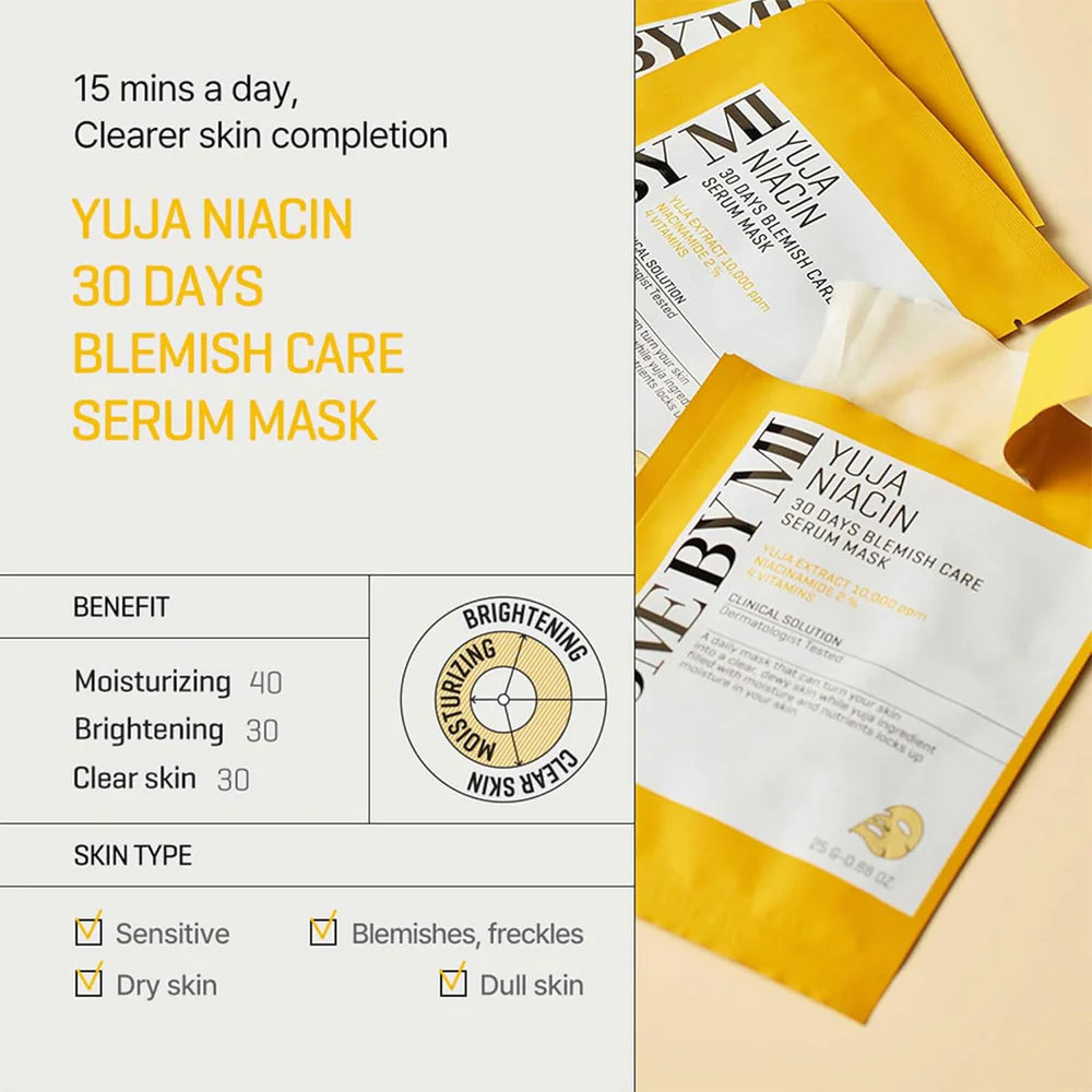 SOME BY MI Yuja Niacin 30 Days Blemish Care Serum Mask – 25 g (Single)