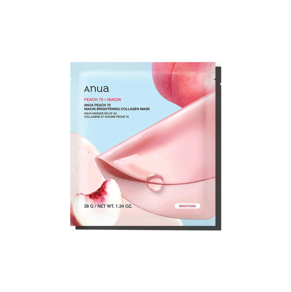 ANUA - Peach 70 Niacin Brightening Collagen Mask 38g x 4 Mask