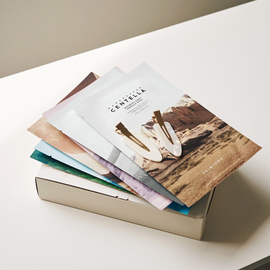 SKIN1004 – Madagascar Centella Variety Mask Set (6 Masks + Hair Clip)