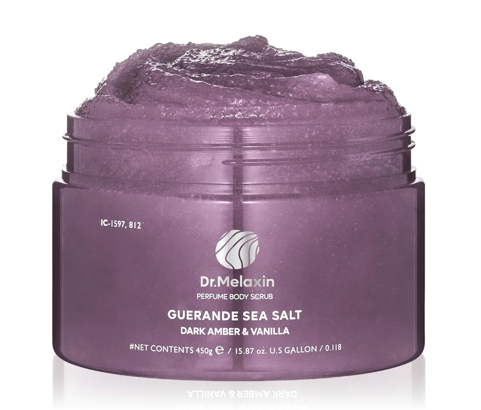 DR MELAXIN - Guerande Sea Salt Perfume Body Scrub Dark Amber & Vanilla 450g