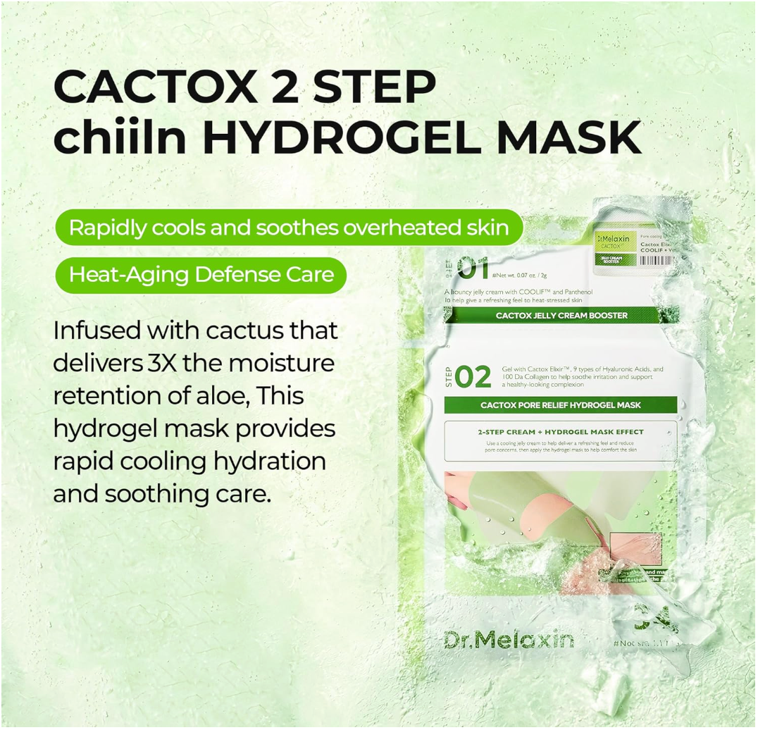 DR MELAXIN - Cactox Pore Relief Jelly Cream Hydrogel Mask 34gX4ea
