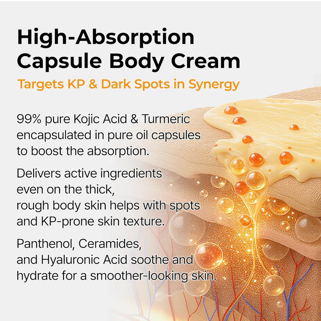 DR MELAXIN - Kojic Acid Turmeric Capsule Body Cream 200g