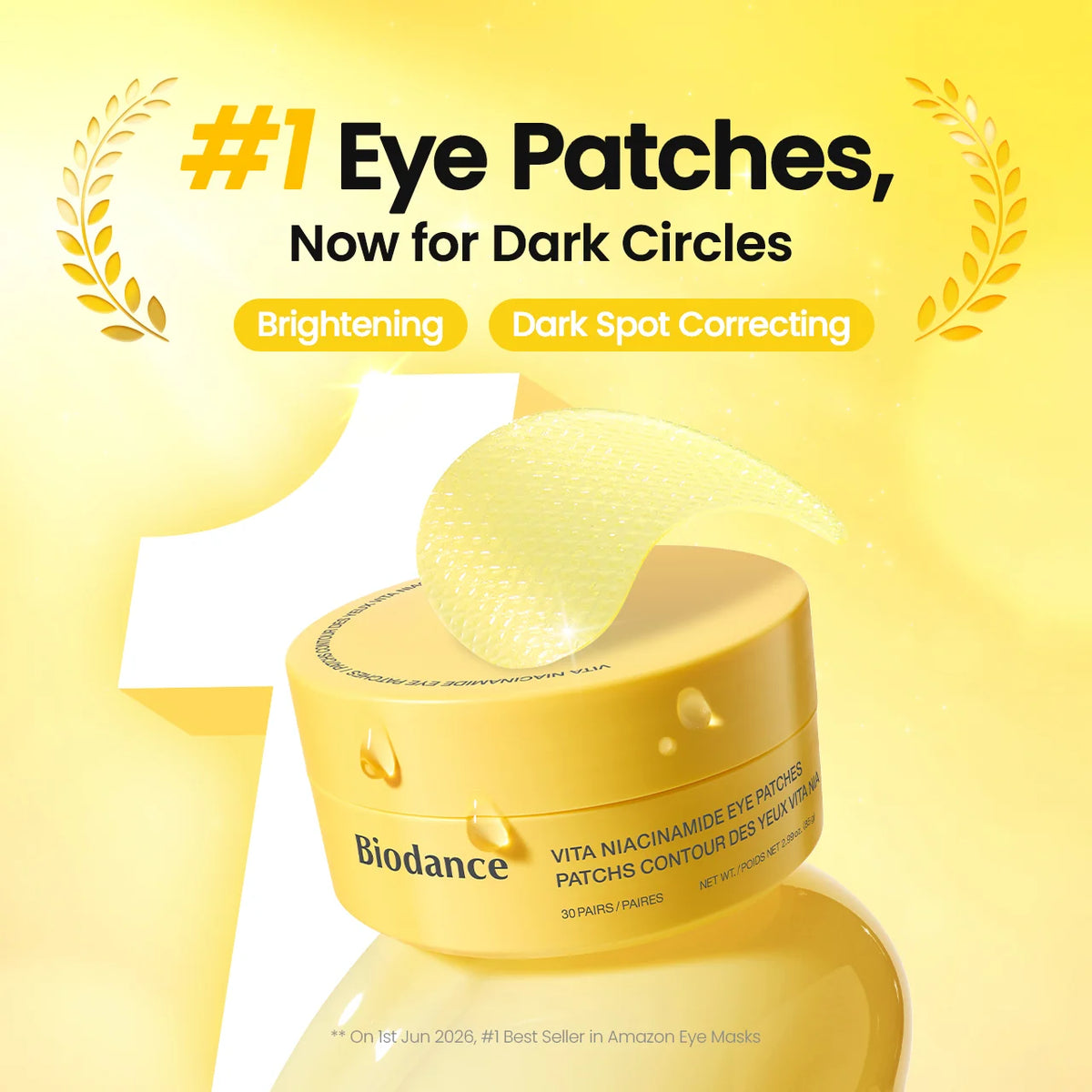 Biodance Vita Niacinamide Eye Patches (30 Pairs)