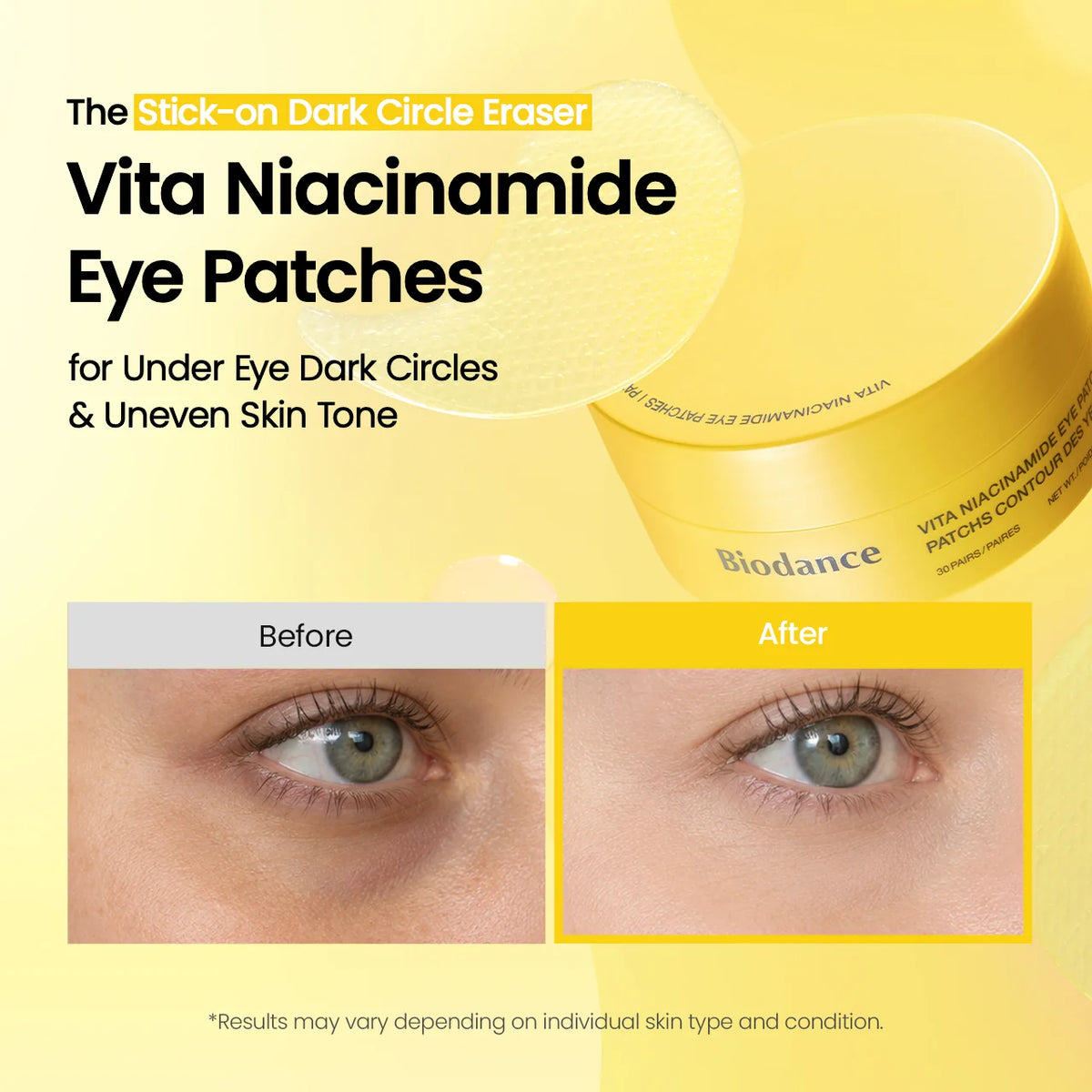 Biodance Vita Niacinamide Eye Patches (30 Pairs)