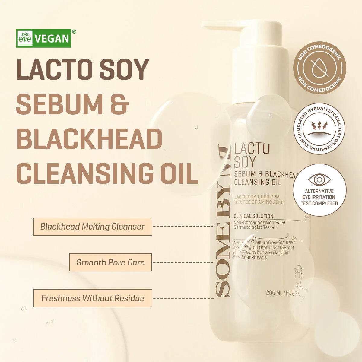 SOME BY MI Lactosoy Sebum & Blackhead Cleansing Oil – 200 ml