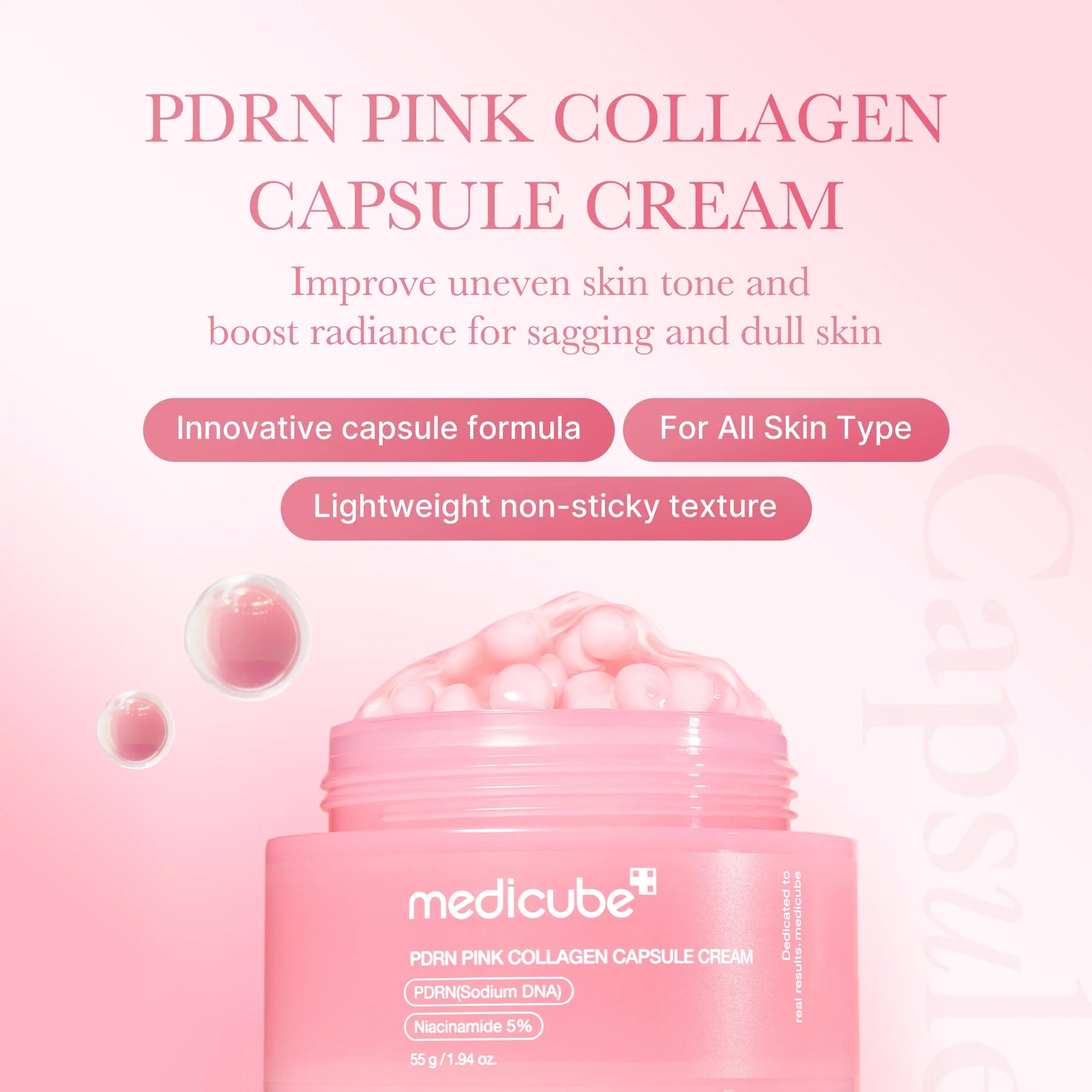 MEDICUBE PDRN Pink Collagen Capsule Cream – 55 g