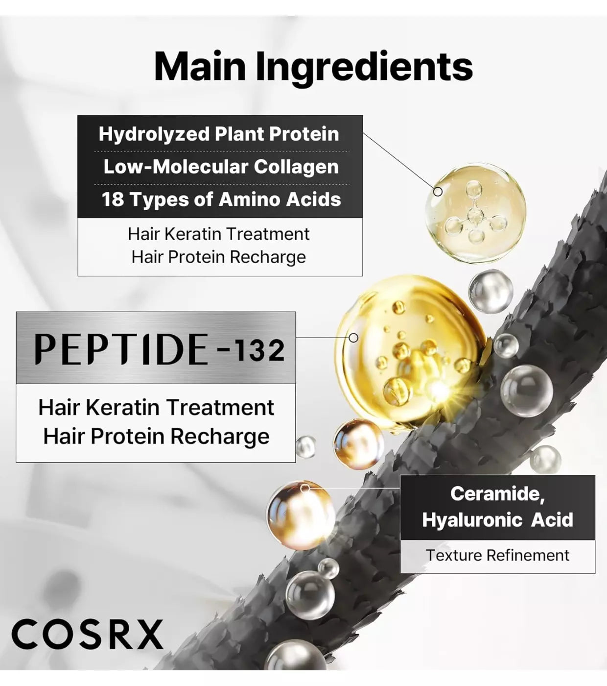 COSRX PEPTIDE 132 Ultra Hair Bonding Treatment – 200 ml