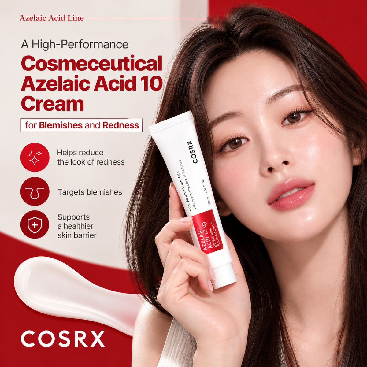 COSRX Azelaic Acid 10 B5 Redness Soothing Cream 30ml