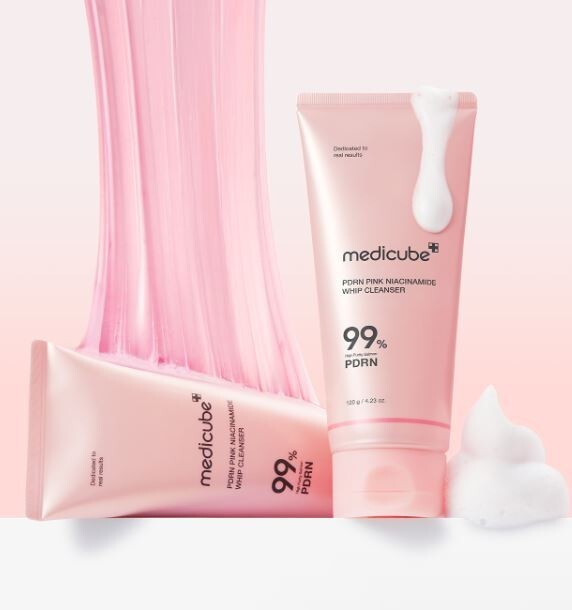 MEDICUBE PDRN Pink Niacinamide Whip Cleanser – 120 g